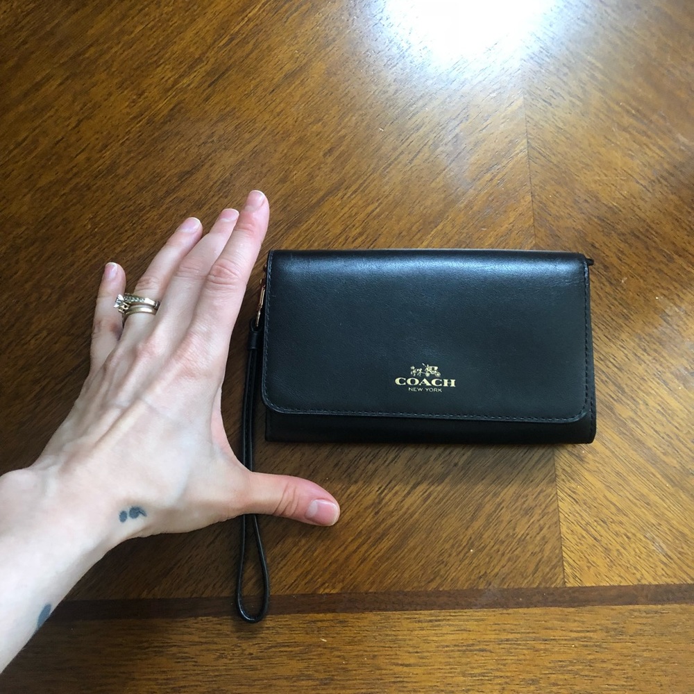 Coach wristlet wallet.